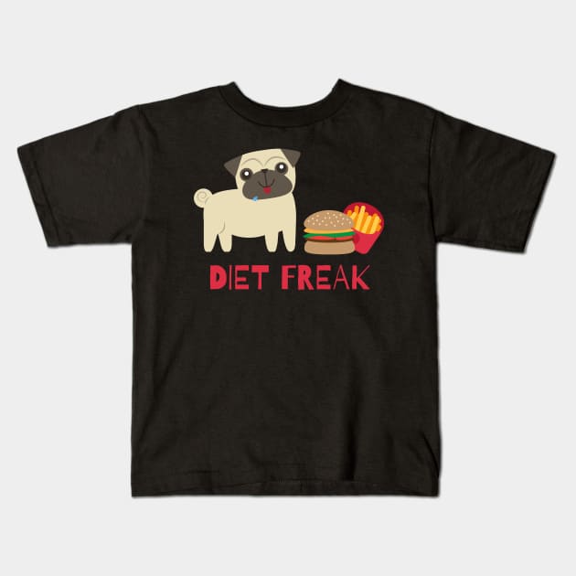 I'M A DIET FREAK Kids T-Shirt by Movielovermax